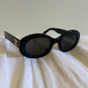 Celine Triomphe logo oval sunglasses